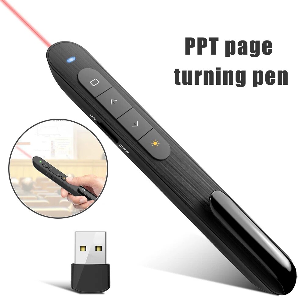 Laser Pointer Presenter - Afstandsbediening Multifunctionele Flip Pen Opladen Laser
