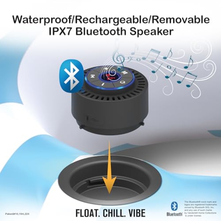 Opblaasbare zwembadligstoel me - Bluetooth Speaker Waterproof recensie en prijs