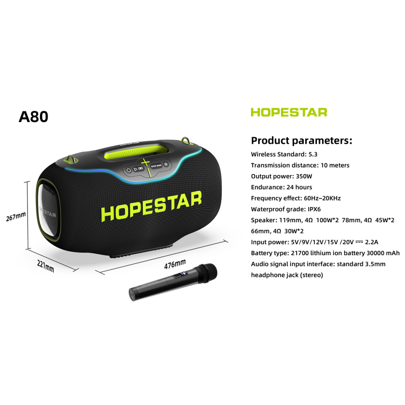 Nieuwe Originele HOPESTAR A80  - Bluetooth Speaker Waterproof recensie en prijs